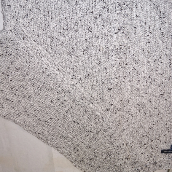 American Eagle Gray Speckled Pattern Open Cardigan Sweater Large - Picture 7 of 10